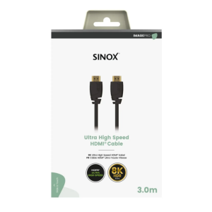 Sinox PRO HDMI™ kabel 8K60HZ+E. 3m. Sort