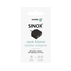 Sinox mini jack hovedtelefon splitter. Sort