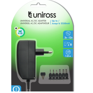 Uniross universal strømforsyning 2,25A